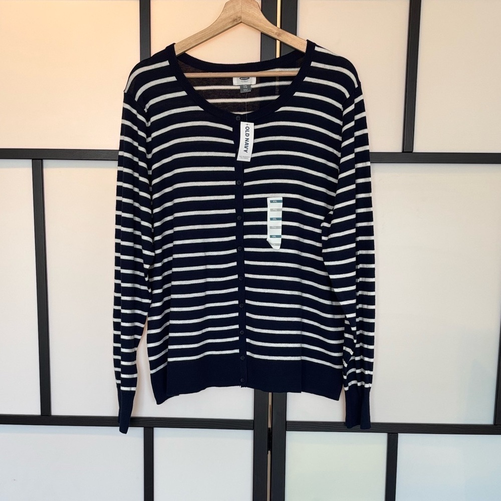 OLD NAVY stripes cardigan sweater stripes. Size XXL.‎ NEW WITH TAGS